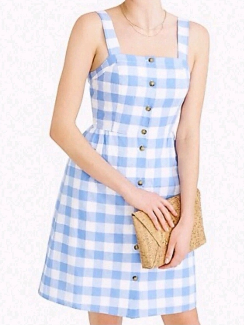 J. Crew Blue and White Gingham Mini Dress
Cottagecore Xs/0